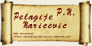 Pelagije Marićević vizit kartica